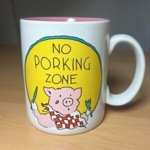 Banana Appeal “No Porking Zone” 10 oz hungry pig mug Made in Korea
